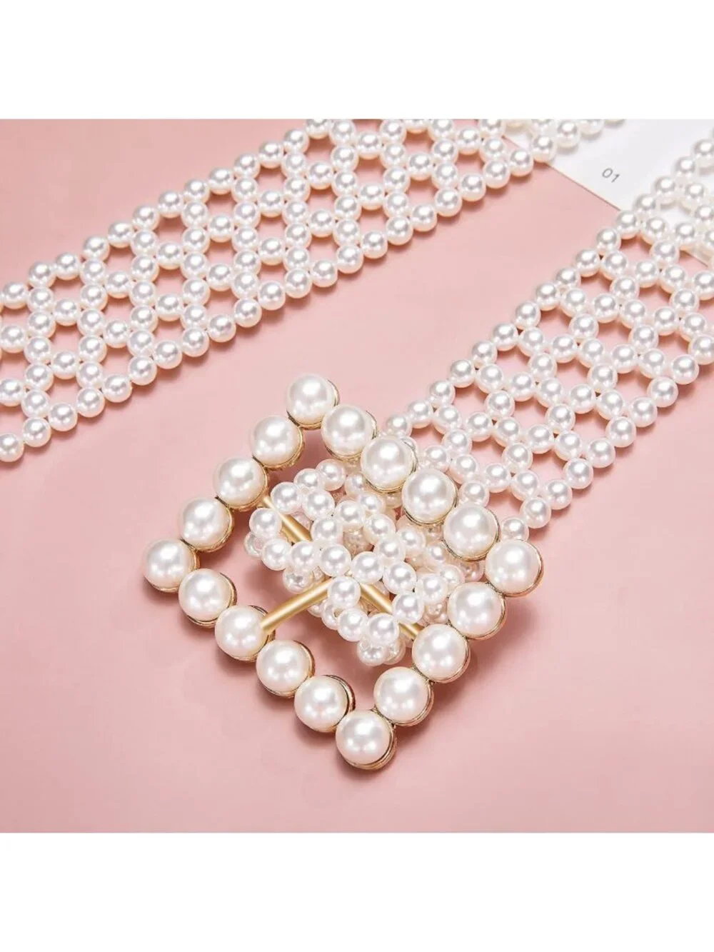 Elegant Pearl Chain Belt for Women | Elastic Waist for Dress, Jeans & Bridal